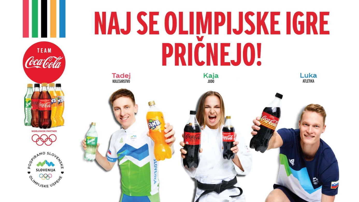 Coca-Cola z našimi olimpijci spodbuja k športu